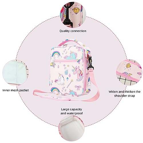 HASTHIP Lunch Box Bag, Insulated Lunch Bags for Camping School Picnic, Portable Lunch Box Bag for Office Man Women Student Kids Bento Box Pouch, Pink HASTHIP Lunch Box Bag, Insulated Lunch Bags for Camping School Picnic, Portable Lunch Box Bag for Office Man Women Student Kids Bento Box Pouch, Pink